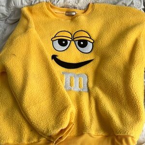 m & m oversized yellow sweater